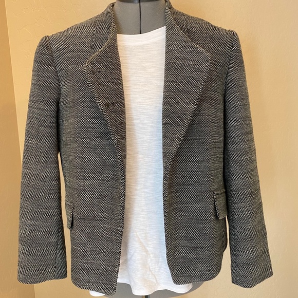 Ann Taylor Gray Cross Front Blazer - Picture 1 of 5